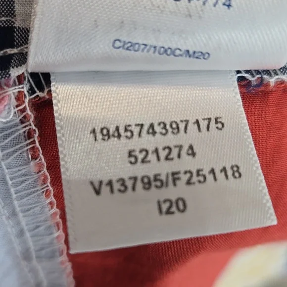 Lands' End Womens Poplin Boyfriend Button Front Patchwork Plus Size Curvy 1X - Picture 11 of 13